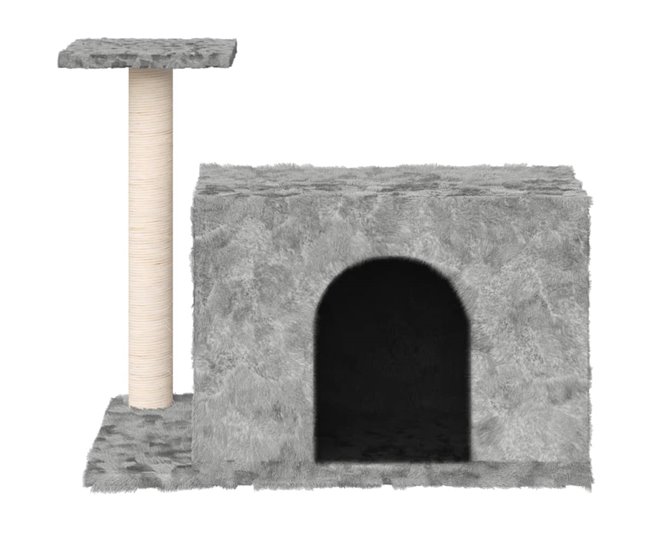 Conforama VidaXL Rascador Para Gatos Con Postes De Sisal Gris Claro 51 Cm