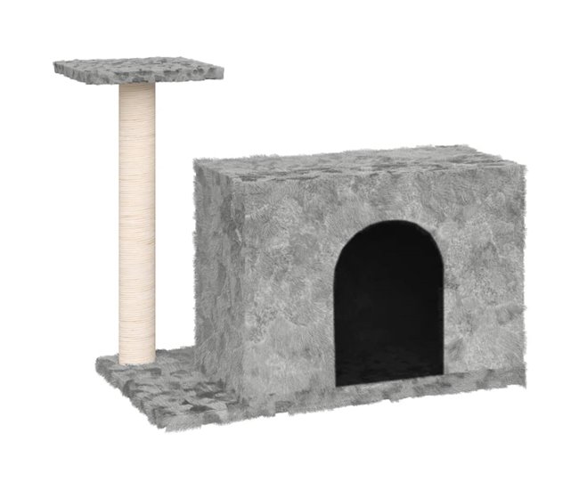 Conforama vidaXL Rascador para gatos con postes de sisal gris claro 51 cm
