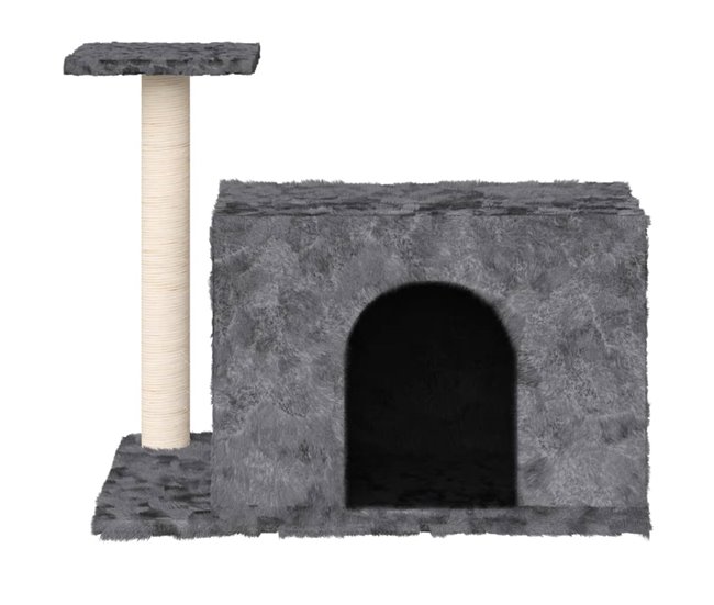 Conforama VidaXL Rascador Para Gatos Con Postes De Sisal Gris Oscuro 51 Cm