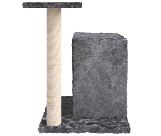 Conforama VidaXL Rascador Para Gatos Con Postes De Sisal Gris Oscuro 51 Cm