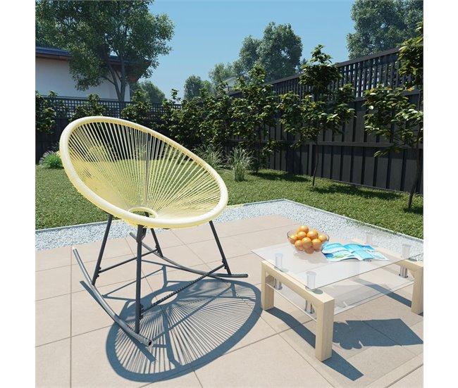 Conforama VidaXL Silla De Jardín Acapulco Ratán Sintético Beige