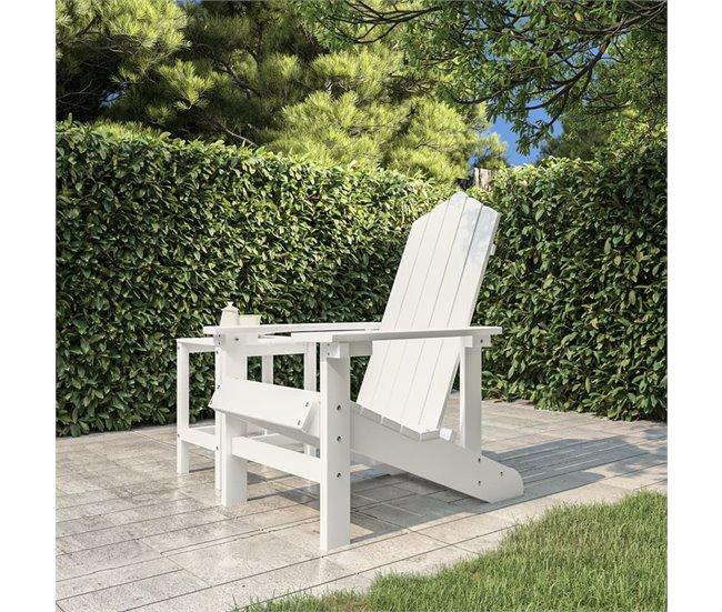 Conforama VidaXL Silla De Jardín Adirondack HDPE Blanca
