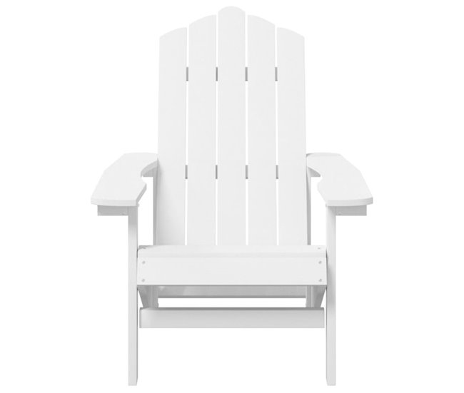 Conforama VidaXL Silla De Jardín Adirondack HDPE Blanca
