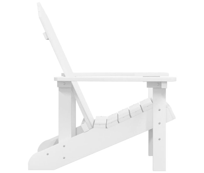 Conforama VidaXL Silla De Jardín Adirondack HDPE Blanca