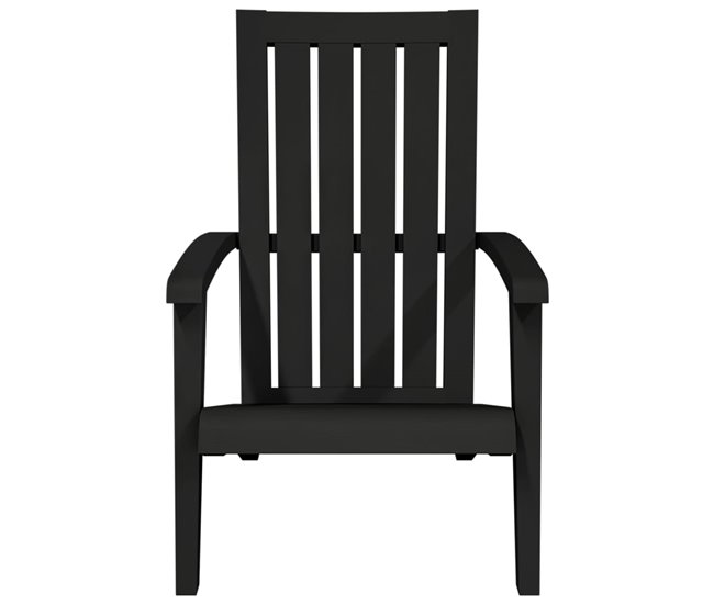 Conforama VidaXL Silla De Jardín Adirondack Polipropileno Negro