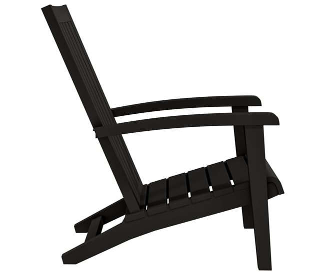 Conforama VidaXL Silla De Jardín Adirondack Polipropileno Negro