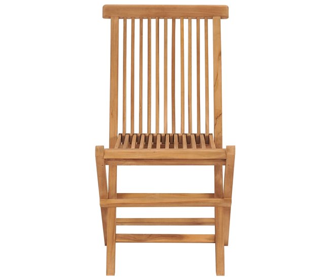 Conforama VidaXL Sillas De Jardín 2 Uds Madera De Teca Y Cojines Gris Antracita