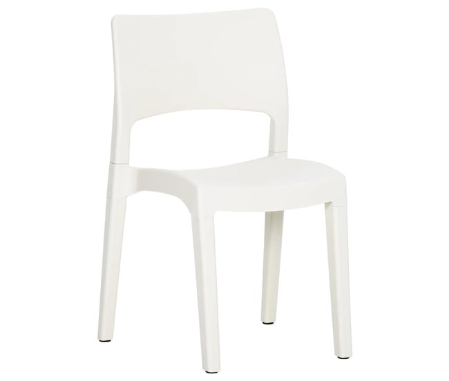 Conforama VidaXL Sillas De Jardín 2 Unidades Polipropileno Blanco