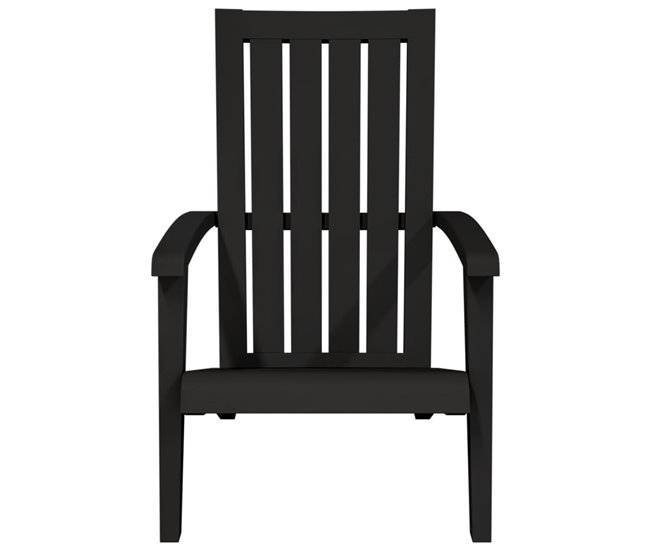 Conforama VidaXL Sillas De Jardín Adirondack 2 Uds Polipropileno Negro