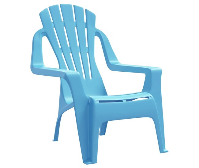 Conforama VidaXL Sillas De Jardín Niños 2 Uds Aspecto Madera PP Azul 37x34x44 Cm