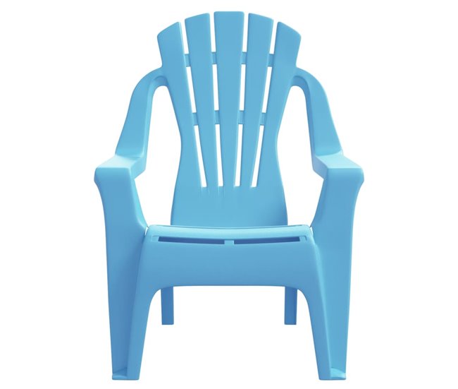 Conforama VidaXL Sillas De Jardín Niños 2 Uds Aspecto Madera PP Azul 37x34x44 Cm