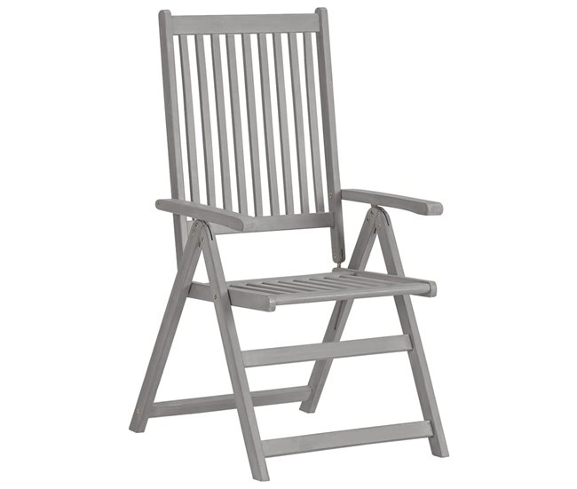 Conforama VidaXL Sillas De Jardín Reclinables 2 Uds Madera Maciza Acacia Cojines