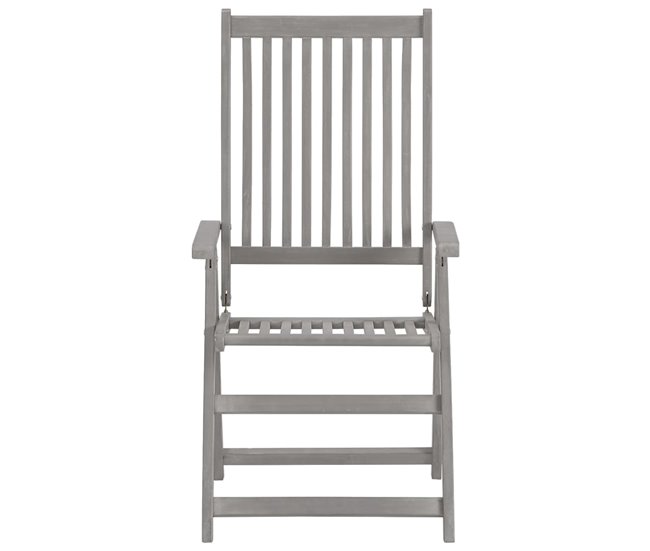 Conforama VidaXL Sillas De Jardín Reclinables 2 Uds Madera Maciza Acacia Cojines