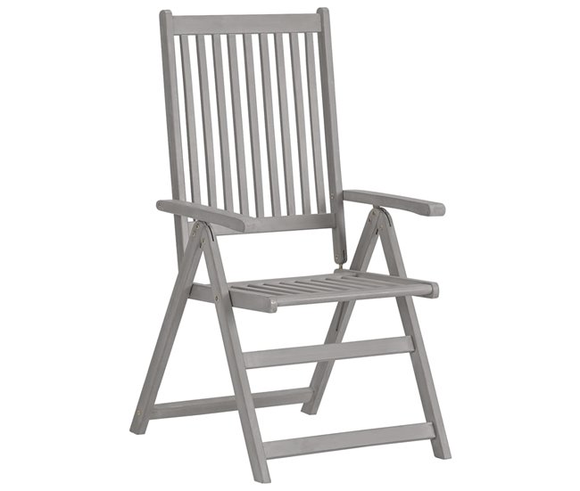 Conforama VidaXL Sillas De Jardín Reclinables 4 Uds Madera Maciza Acacia Cojines
