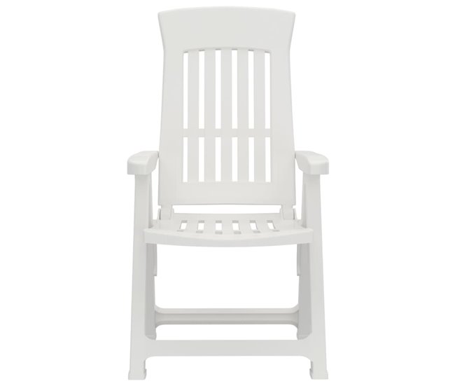 Conforama VidaXL Sillas Reclinables De Jardín 2 Unidades PP Blanco