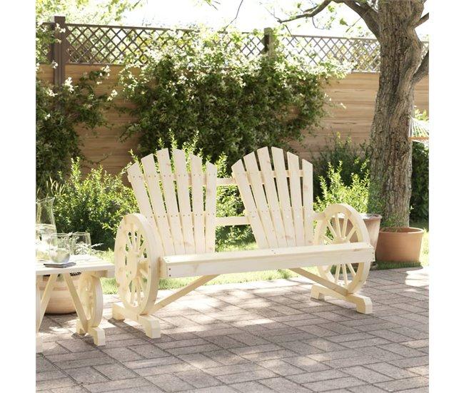 Conforama VidaXL Sillón De Jardín Adirondack Doble Madera Maciza De Abeto