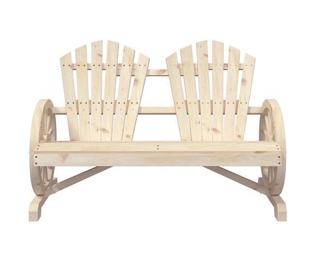 Conforama VidaXL Sillón De Jardín Adirondack Doble Madera Maciza De Abeto