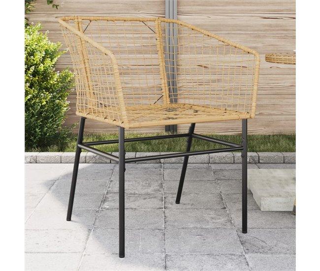 Conforama VidaXL Sillones De Jardín 2 Unidades Ratán Sintético Marrón