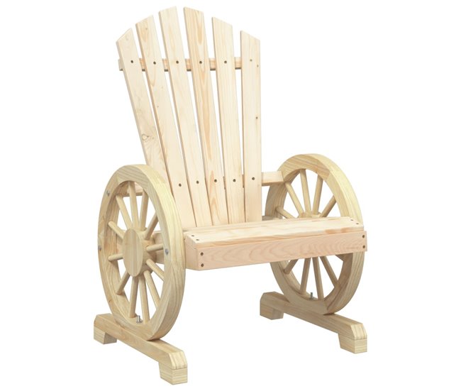 Conforama VidaXL Sillones De Jardín Adirondack 4 Uds Madera Maciza De Abeto