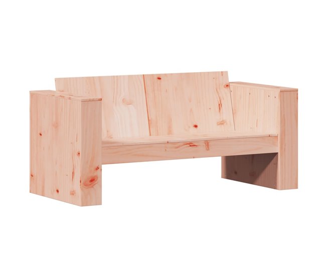 Conforama vidaXL Sofá de jardín de 2 plazas madera maciza Douglas 134x60x62 cm