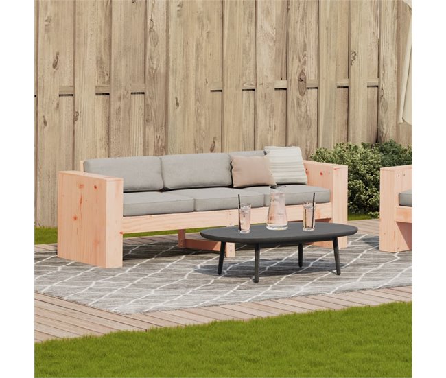 Conforama VidaXL Sofá De Jardín De 3 Plazas Madera Maciza Douglas 189x60x62 Cm