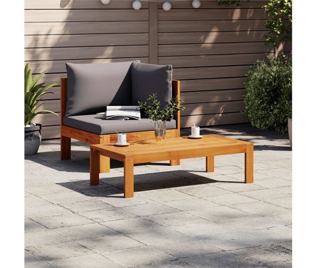 Conforama VidaXL Sofás De Jardín 2 Pzas Con Cojines Madera Maciza Acacia
