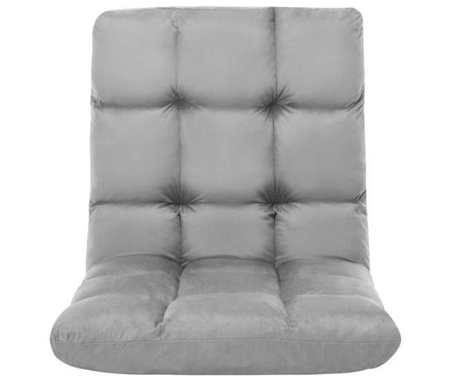 Conforama VidaXL Tumbona De Suelo Plegable Microfibra Gris
