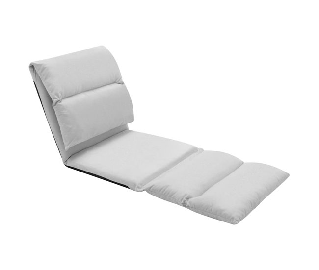 Conforama VidaXL Tumbona De Suelo Plegable Microfibra Gris Claro
