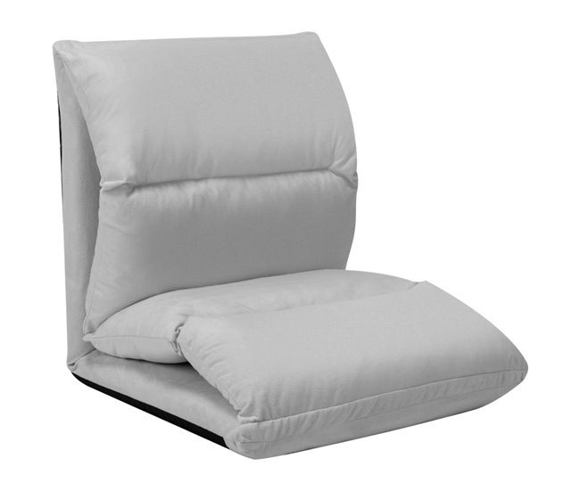 Conforama VidaXL Tumbona De Suelo Plegable Microfibra Gris Claro