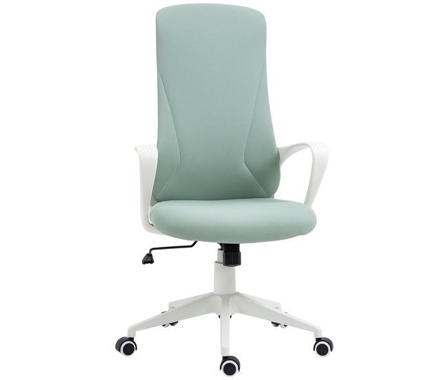 Conforama Vinsetto Silla de Oficina Giratoria Silla de Escritorio Juvenil con Altura Ajustable Función de Basculante Reposabrazos y Respaldo Alto 62x56x110-119 5 cm Verde