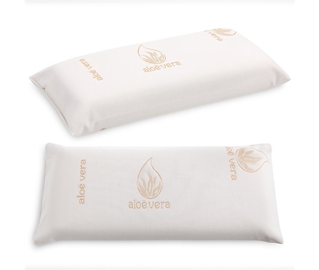 Conforama Vipalia Almohada Viscoelastica Compacta. Comoda Transpirable. Exterior Tejido 3D. Con Cremallera. Lavable. Firmeza Media. Confortable Y Adaptable Al Cuello. Calidad. 75 Cm