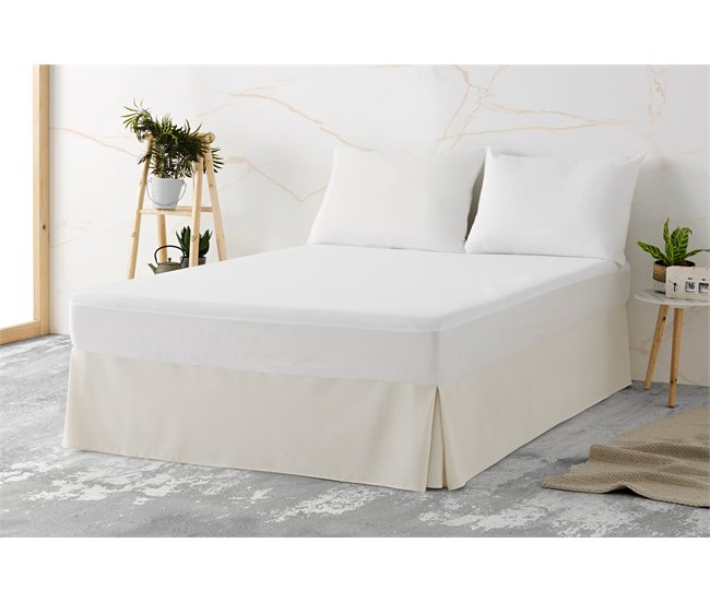 Conforama Vipalia Cubre Canape Somier. Cubrecanapes Algodon / Poliester. Protector Cama Canapes Somieres. Funda De Somier Para Largo 190/200 Cm. Beige. Canape 90x190/200 Cm