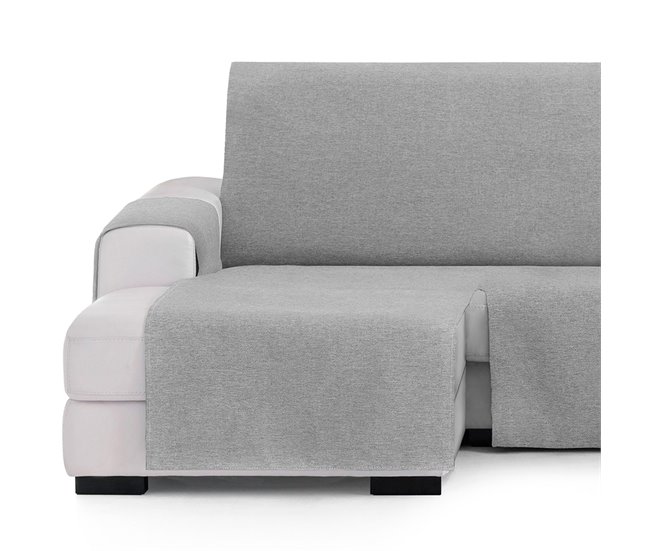 Conforama Vipalia Funda Cubre Sofa Chaise Longue Liso. Protector Para Sofas Chaise Longue Brisa Izquierdo. Fundas Para Sofa Protector Mascotas. Color Gris Chaise Longue Izquierda 240 Cm (Visto De Frente)