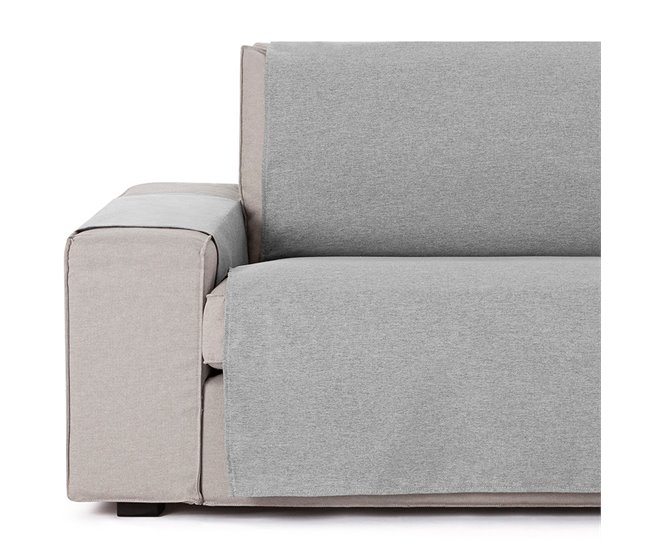 Conforama Vipalia Protector Funda Sillon Relax. Cubre Sofa 1 Plaza. Cubre Sillon Reclinable Liso Algodon. Fundas Para Sofa Brisa. Color Gris. Cubre Sofa 1 Plaza/Relax 55 Cm. Para Sofas De 60 A 110 Cm