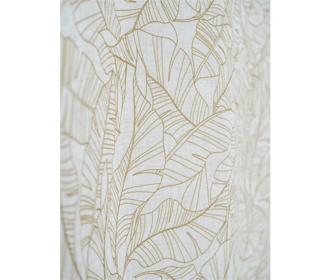Conforama Visillo Translúcido Calatea Con Motivo Tropical Calatea - Beige - 140x260
