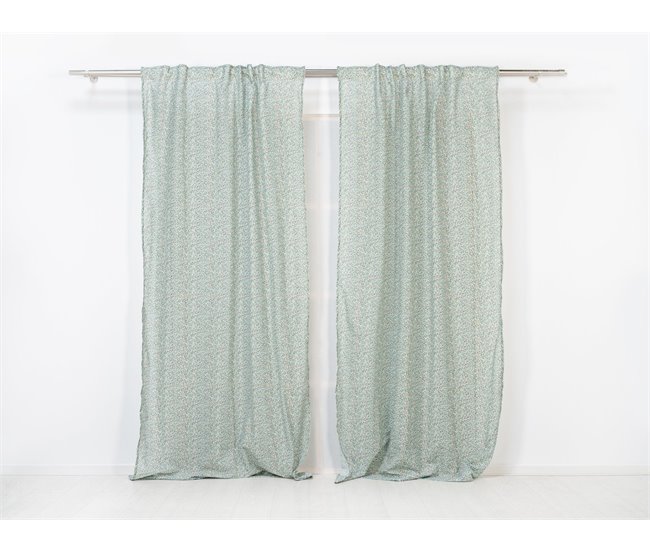Conforama Visillo Translúcido Flores Liberty Flores Flores Liberty - Verde - 140x260