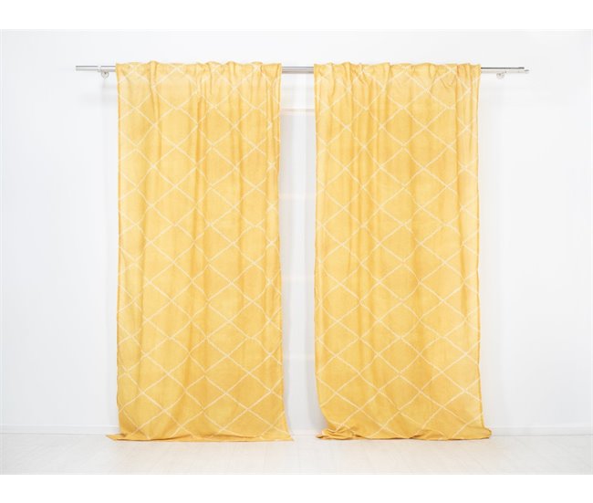 Conforama Visillo Translúcido Honey Honey - Amarillo - 140x260