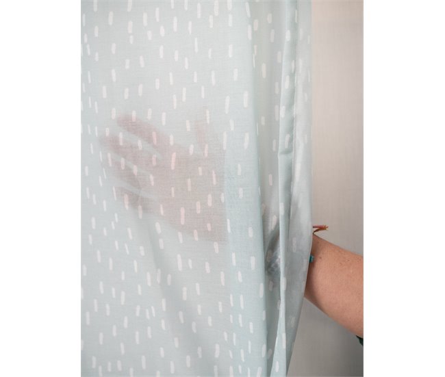 Conforama Visillo Translúcido Rain Celeste Rain - Azul - 140x260