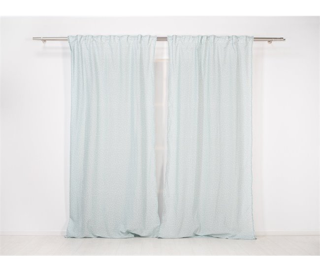 Conforama Visillo translúcido Rain Celeste Rain - Azul - 140x260