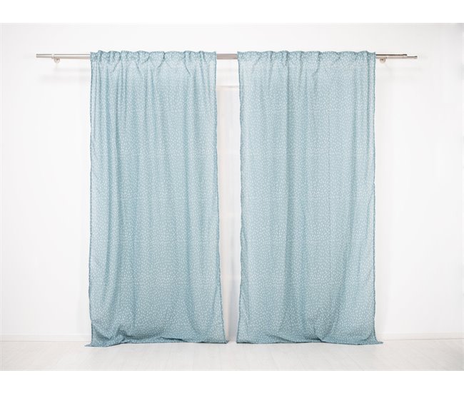 Conforama Visillo translúcido Rain Rain - Azul - 140x260
