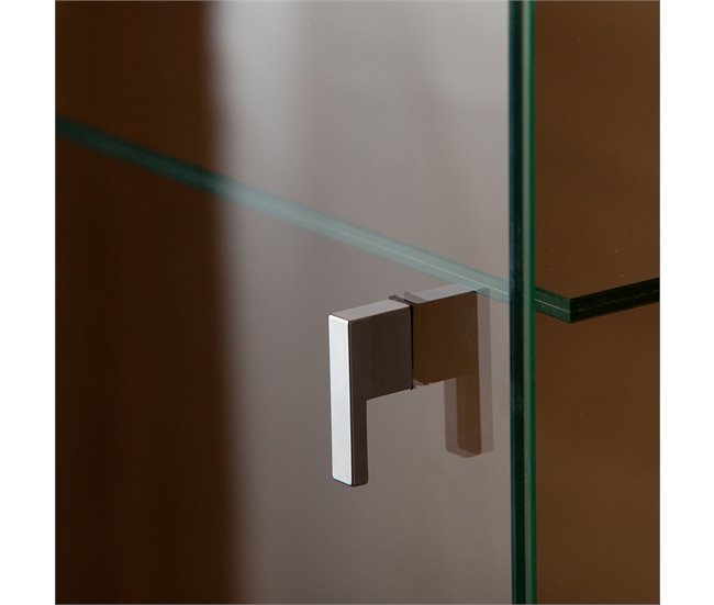 Conforama Vitrina 1 Puerta Apertura A La Izquierda Con LED Teo Blanco Y Madera