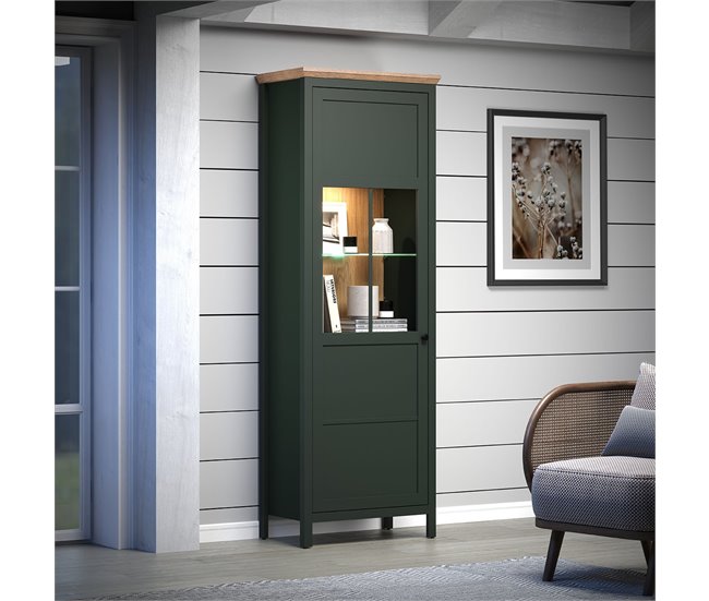 Conforama Vitrina Con Iluminación LED Incluida Y 1 Puerta H198 Cm - Stanton