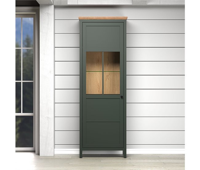 Conforama Vitrina Con Iluminación LED Incluida Y 1 Puerta H198 Cm - Stanton