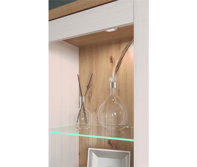 Conforama Vitrina De 2 Puertas Una De Ellas Con Vidrio Templado Altura 140 Cm - Shade