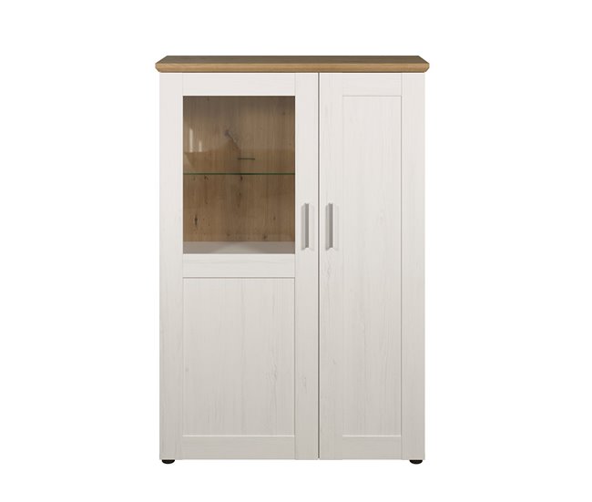Conforama Vitrina De 2 Puertas Una De Ellas Con Vidrio Templado Altura 140 Cm - Shade