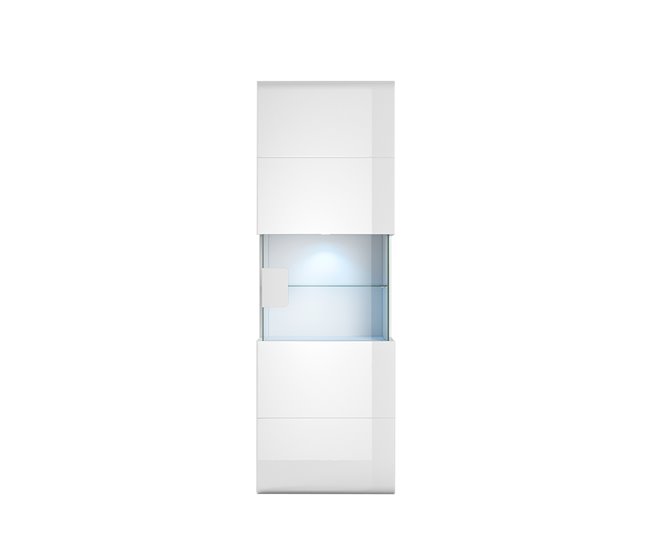 Conforama Vitrina De Pared 1 Puerta Con LED Jules Blanco
