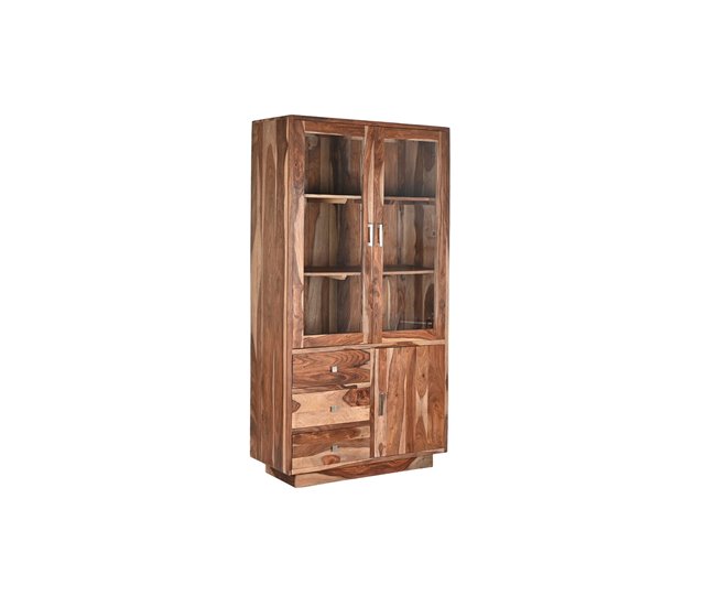 Conforama Vitrina DKD Home Decor Cristal Madera de caucho 100 x 42 x 190 cm