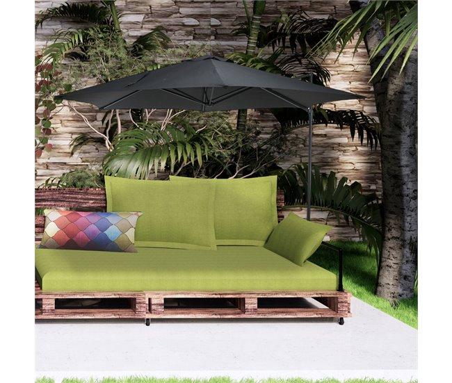 Conforama WELL HOME - Sombrilla Colgante Push Up Con Base De Acero Cruzado