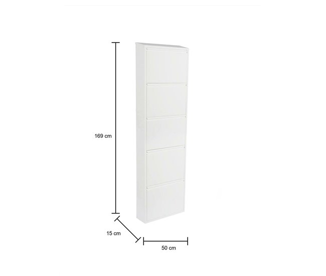 Conforama Zapatero Dpapi Zapatero Que Ahorra Espacio Zapatero De Entrada Zapatero De Metal Con 5 Puertas 50x15h169 Cm Blanco