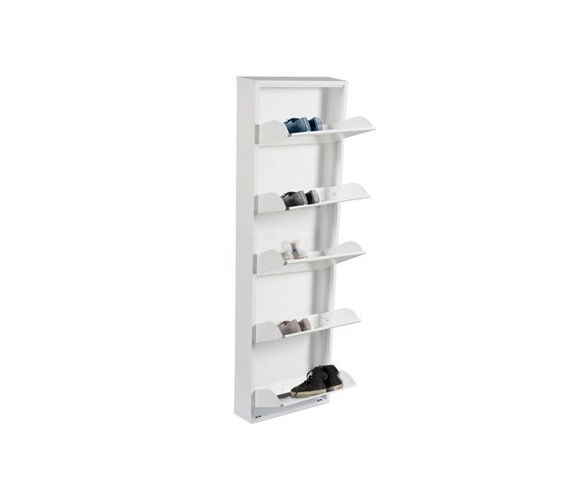 Conforama Zapatero Dpapi Zapatero Que Ahorra Espacio Zapatero De Entrada Zapatero De Metal Con 5 Puertas 50x15h169 Cm Blanco